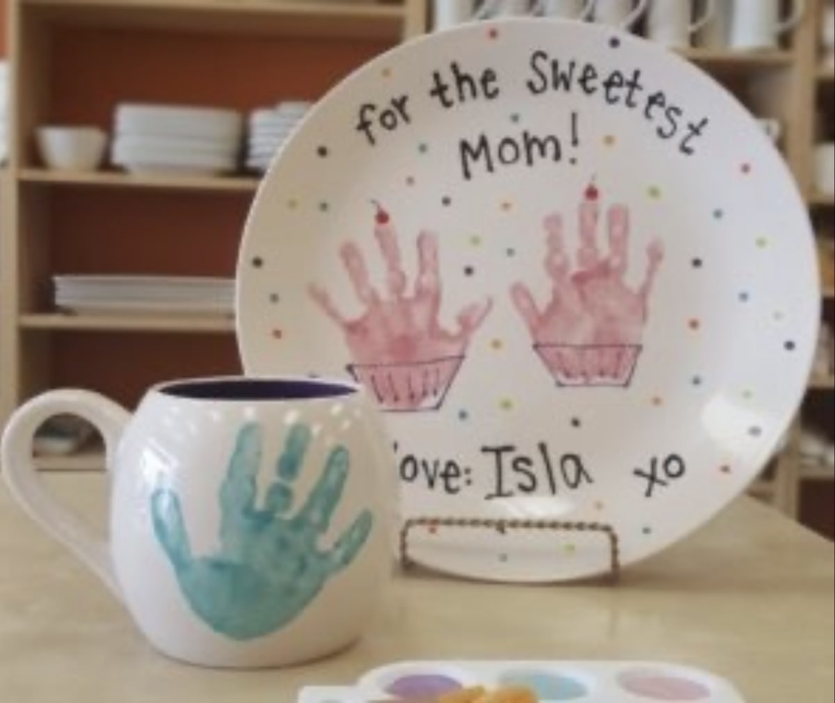 Customized Handprint/ Footprint Pottery Photo