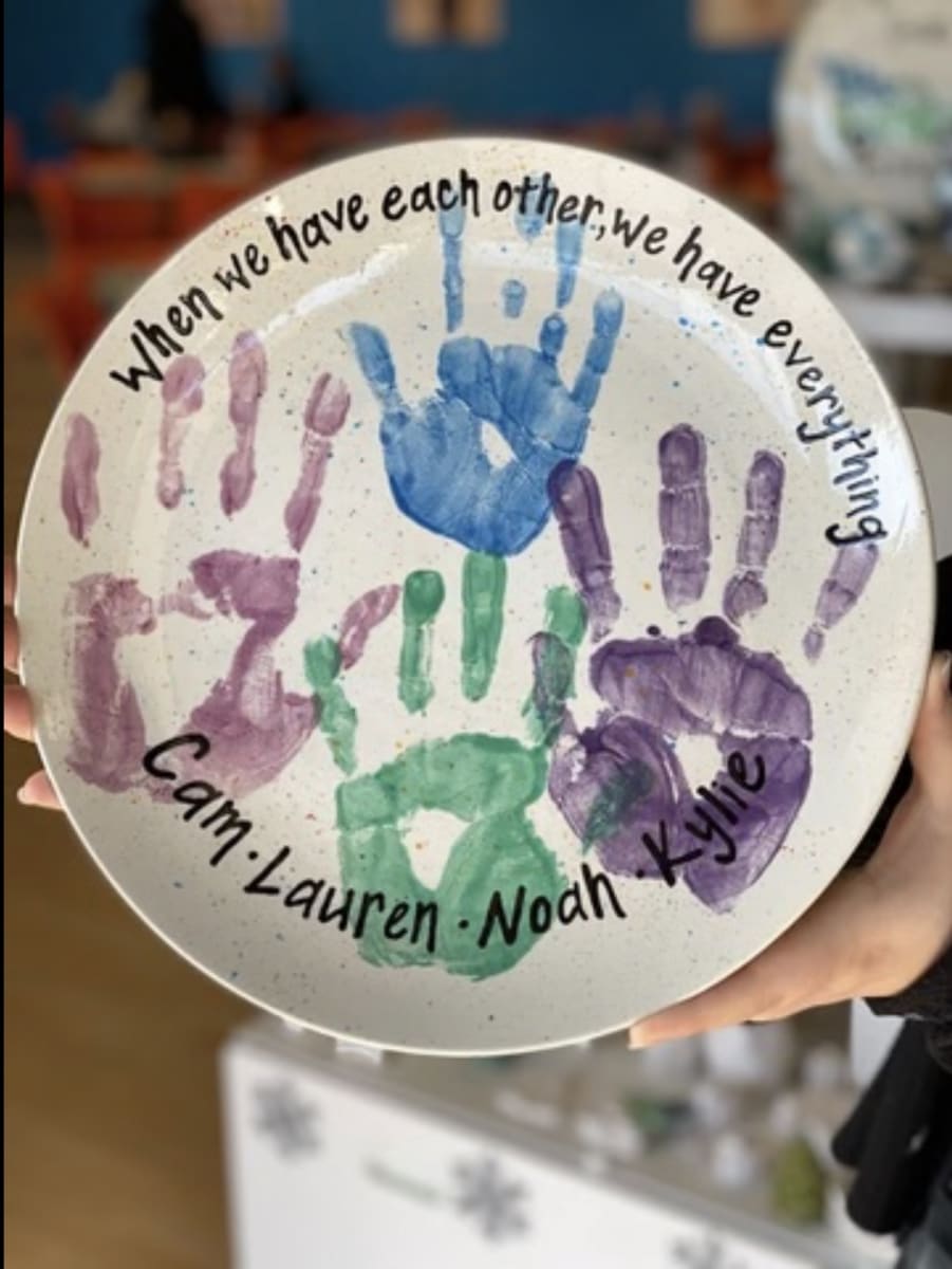 Customized Handprint/ Footprint Pottery Photo
