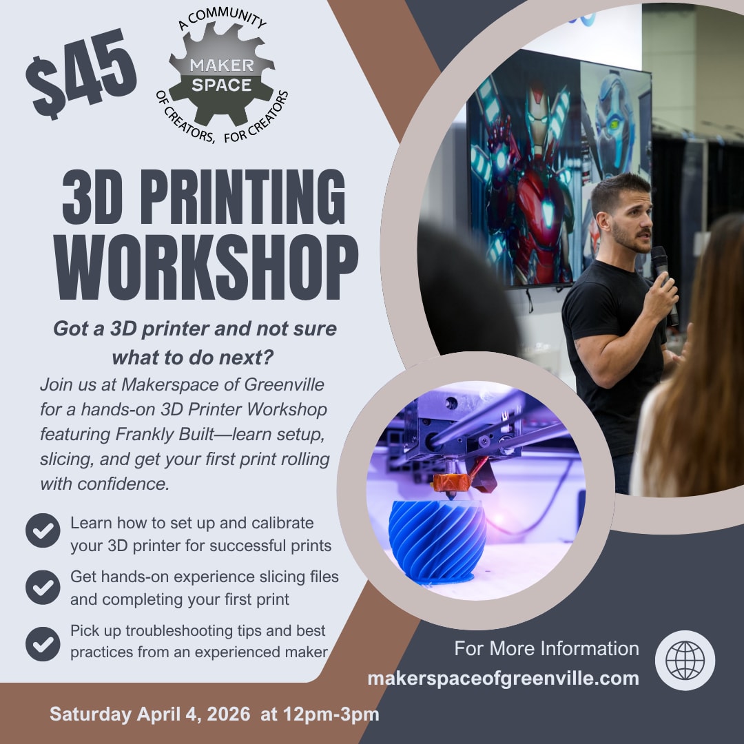 3D Printer Workshop- Getting started! Featuring Frankly Built Photo