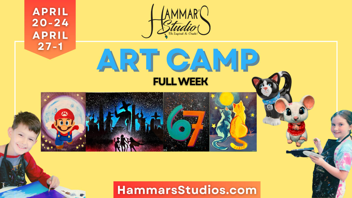 🎨April Vacation Art Camp Full Week | April 27th-May 1st 🖌️ Photo