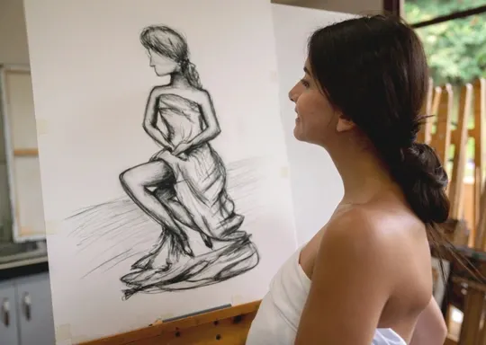 Evening Open Figure Drawing with Lorelle (clothed model) Photo