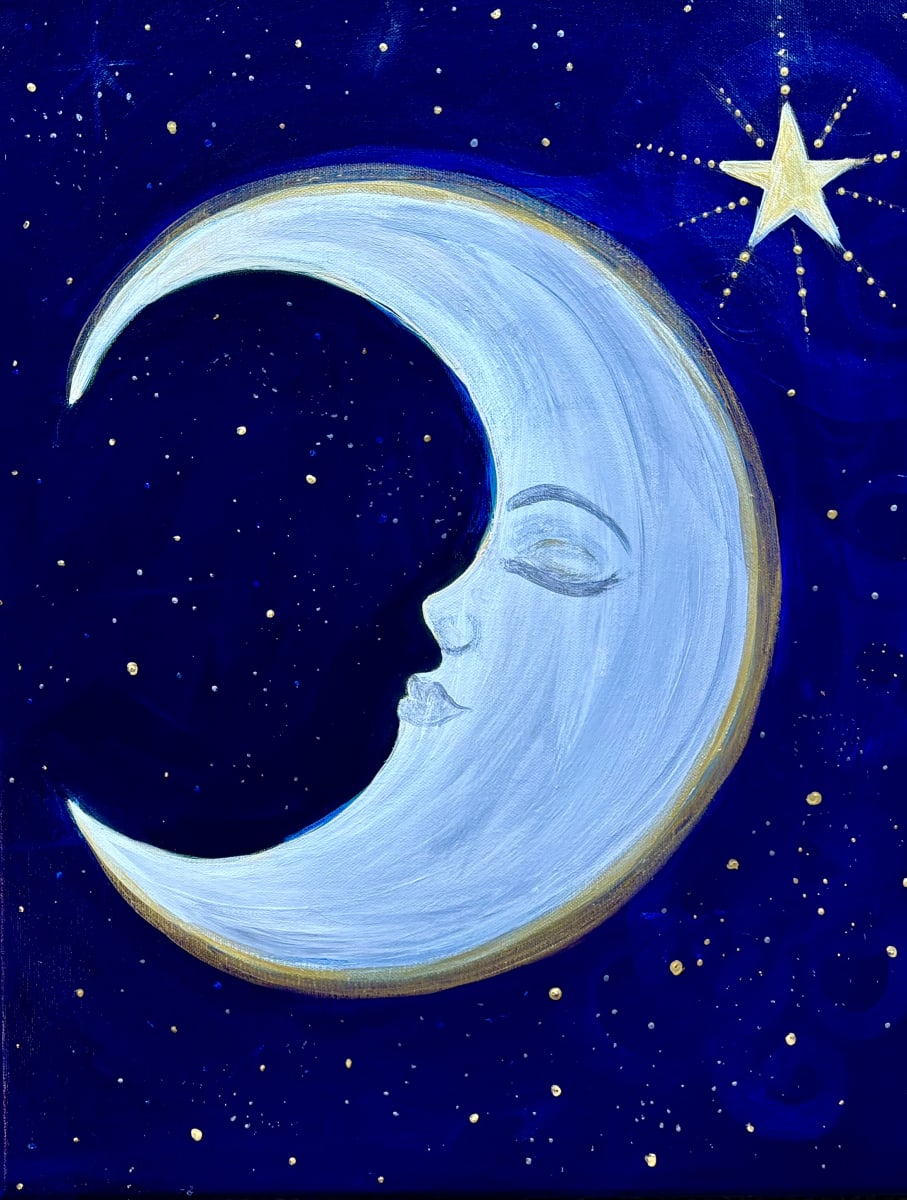 Celebration of Renewal ~ MOON & SUN DUO PAINTING Photo