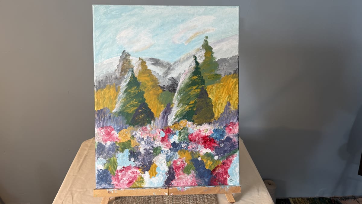 Uncorked Painting with Ginger: FINGERPAINTED Landscape Photo