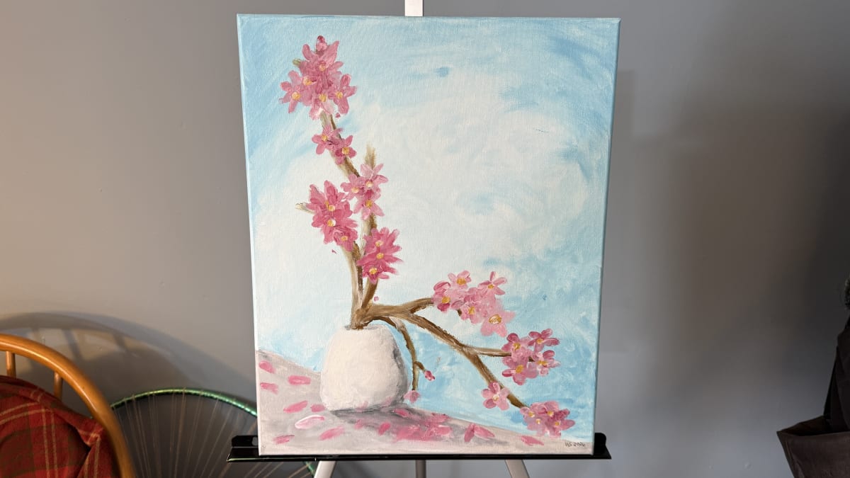 Uncorked Painting with Ginger: FINGERPAINTED Cherry Blossoms Photo