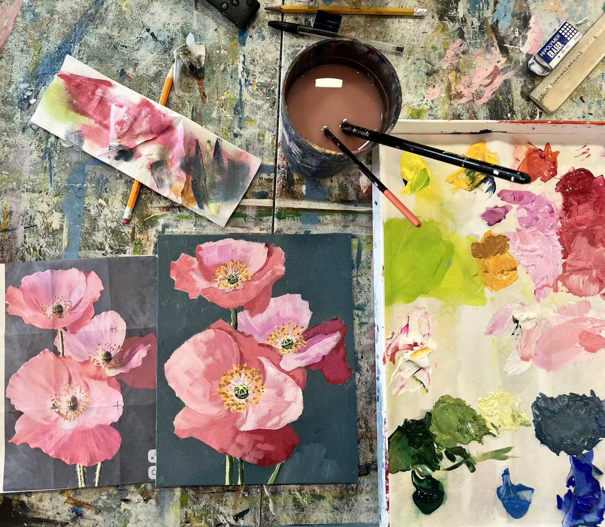 Weekly Acrylic Basics Summer Adult Workshops - Hybrid Photo