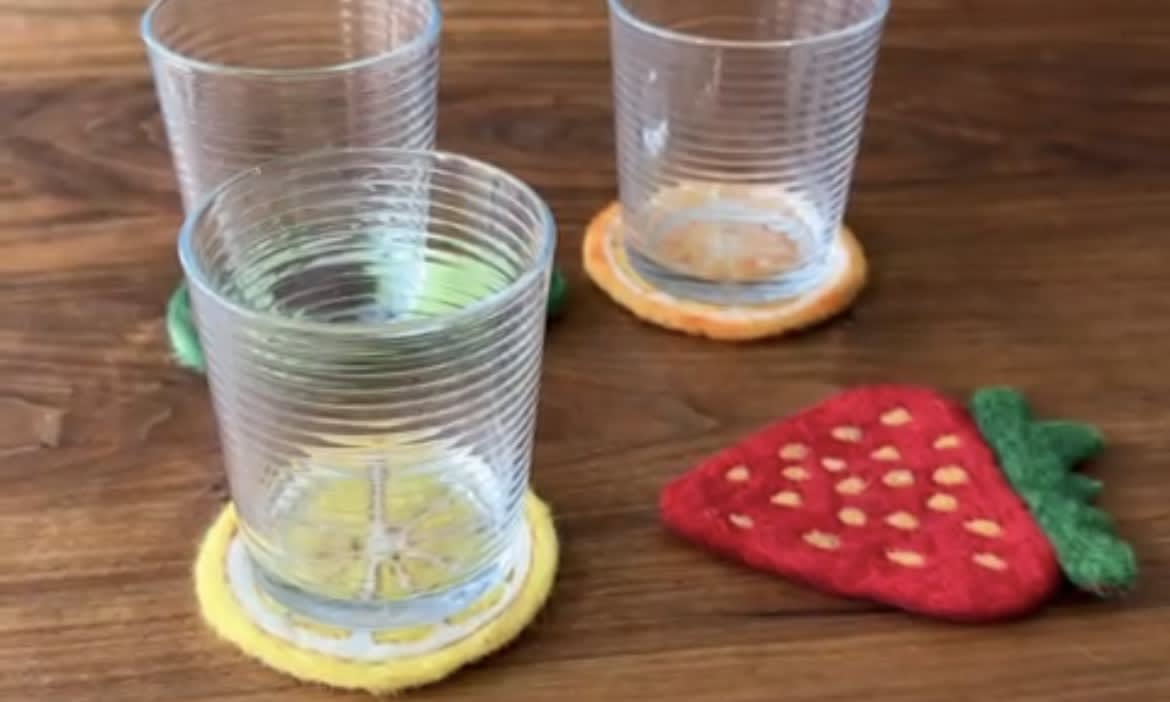 Needle Felted Coasters: Makes a Perfect Gift at That Creative Space Photo