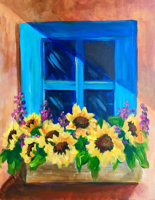 VAN GOGH VINO Sip & Paint - Blue Window Photo