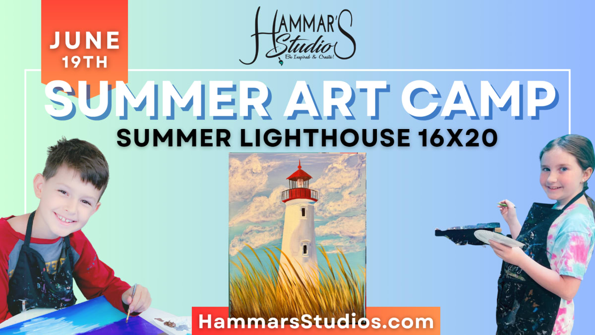 🎨 Summer Art Camp: The Summer Lighthouse 16x20 🌊9-12pm Photo