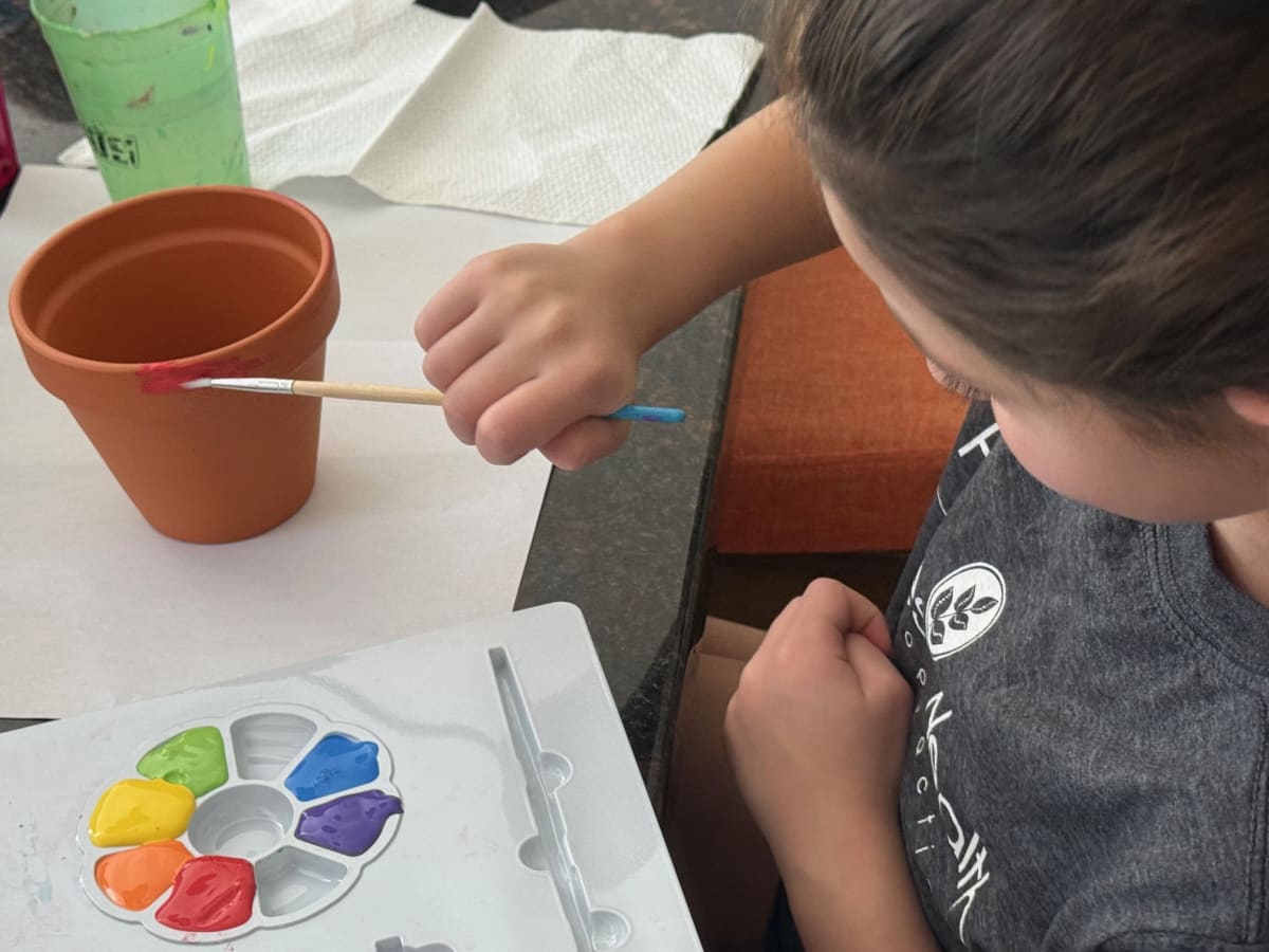 Mother’s Day Painted Herb Pot at That Creative Space in Beacon, NY Photo