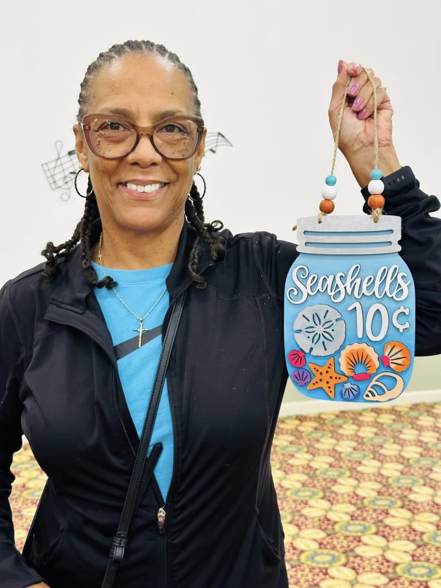 Seashells Mason Jar 2-D Wood Shape Jupiter Artisan Friday May 22, 2026 @11 AM Marketplace Photo