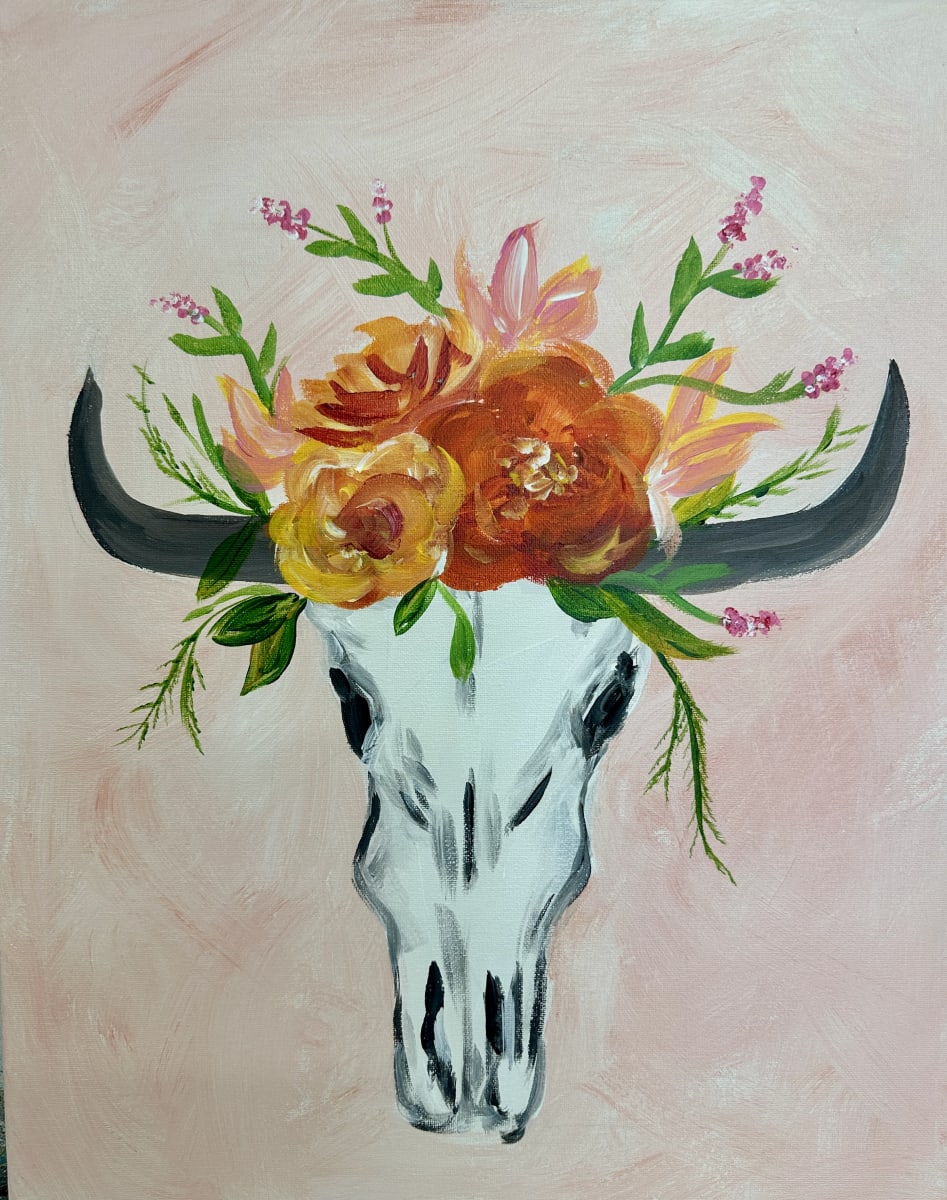 Paint & Sip "Floral Skull" Photo