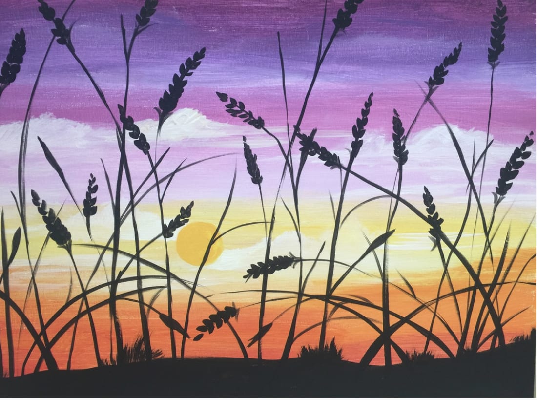 Paint & Sip "Sunset Field" Photo