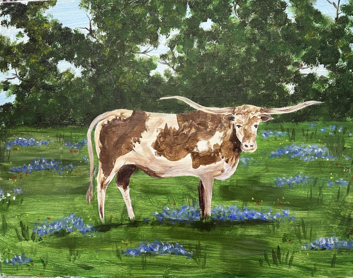 Paint & Sip "Longhorn Field" Photo