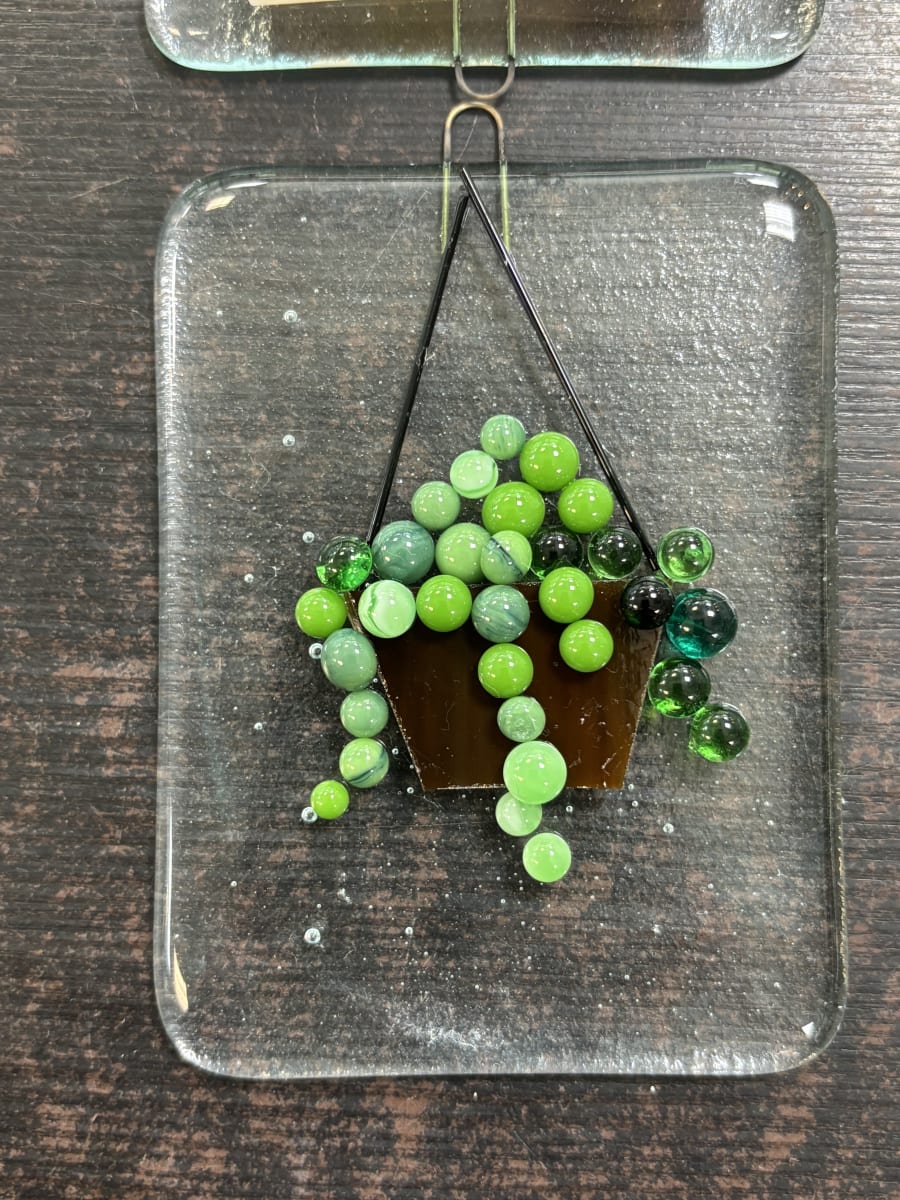 Fused Glass Hanging Plants Wall Hanging Photo