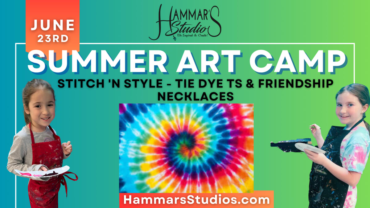 Summer Art Camp: Stitch 'n style- tie dye Ts & friendship necklaces! Jun 23rd Photo