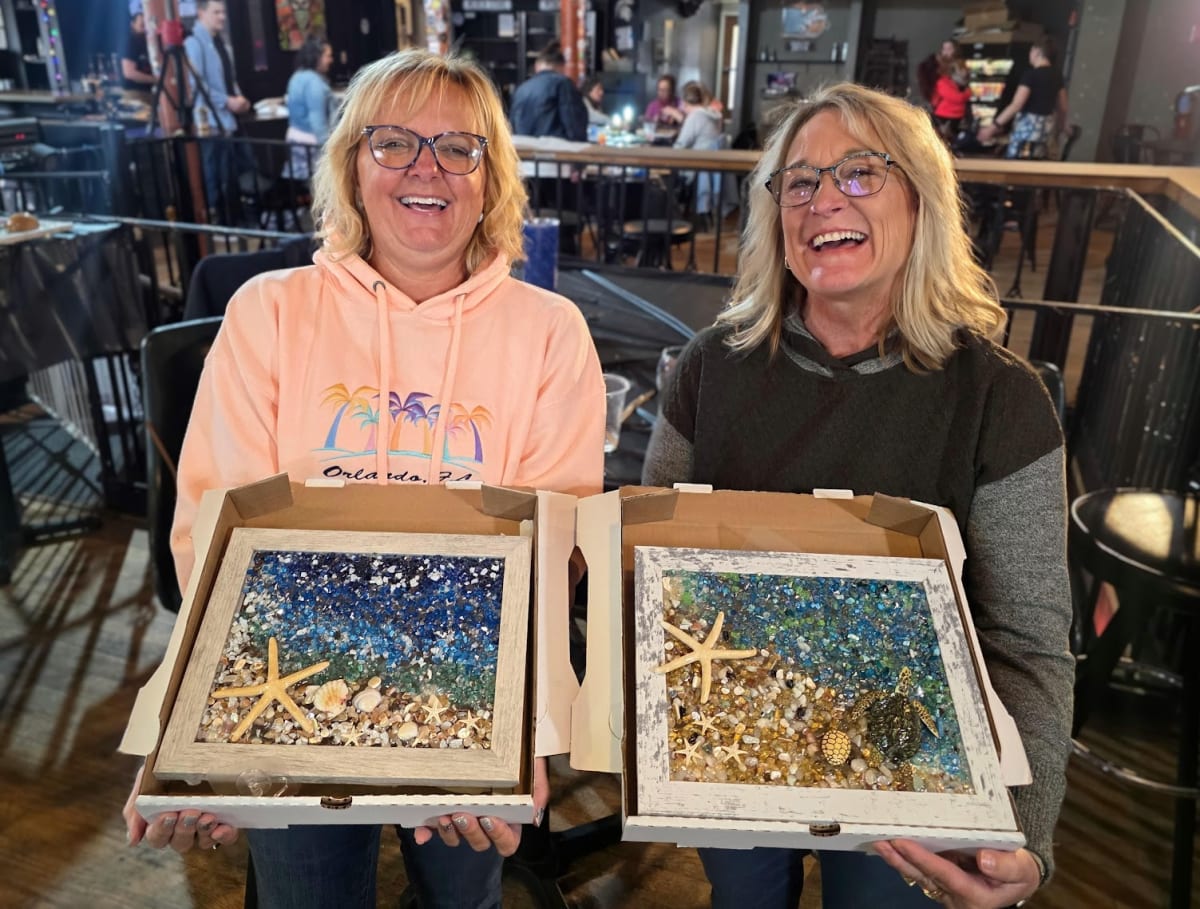 Wayland Crushed Glass Crafting Party - Glimmer Frames Photo