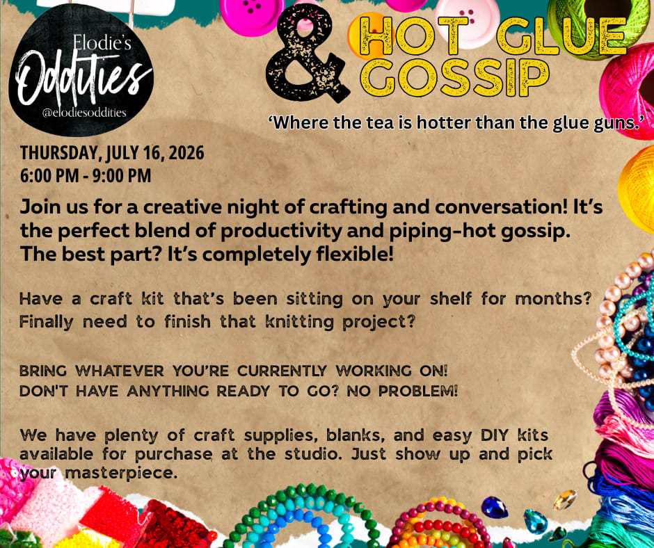Hot Glue & Gossip: Where the tea is hotter than the glue guns Photo