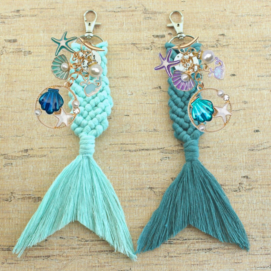 "Mermaid Tail Charm" Macrame Class Photo