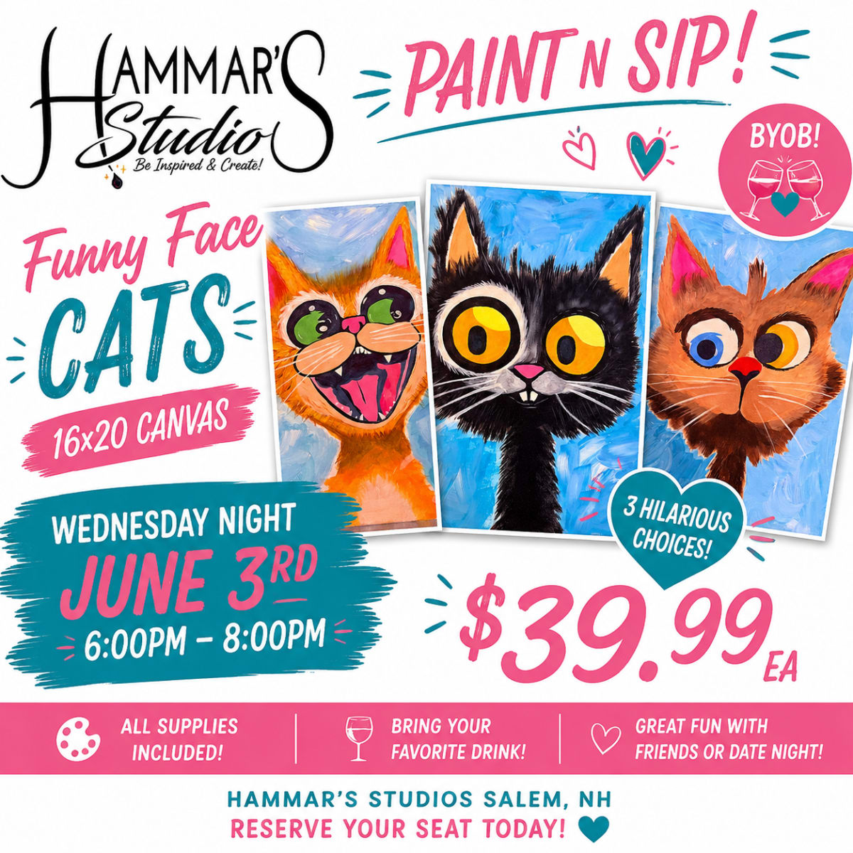 Funny Face Cats Choice Painting Photo