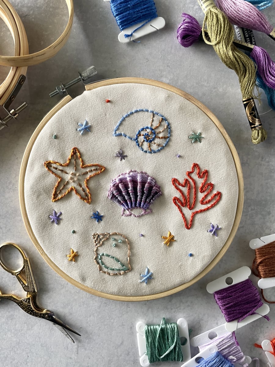 Intro to Embroidery: Stitch a Beach Scene at That Creative Space in Beacon Photo
