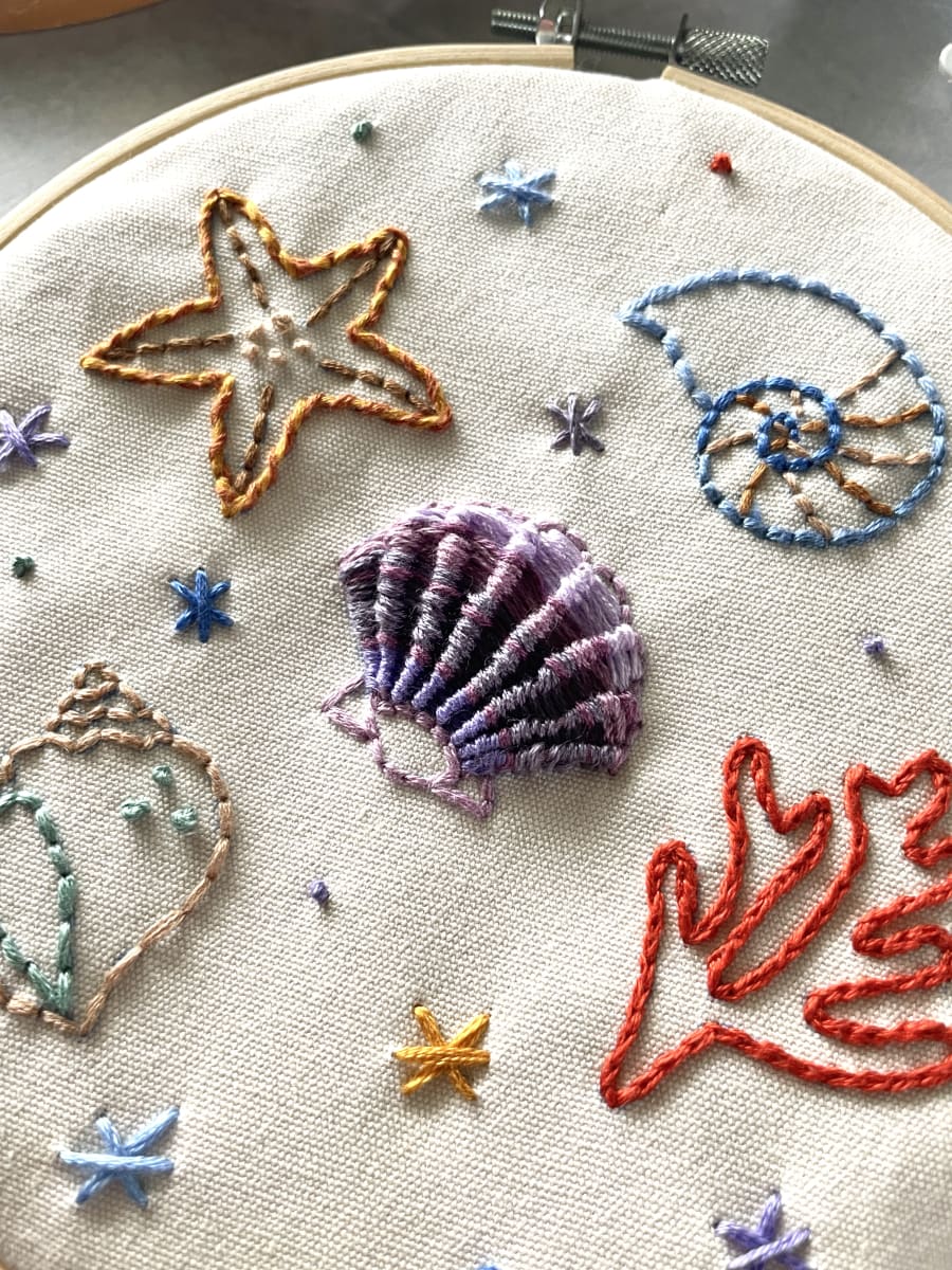 Intro to Embroidery: Stitch a Beach Scene at That Creative Space in Beacon Photo