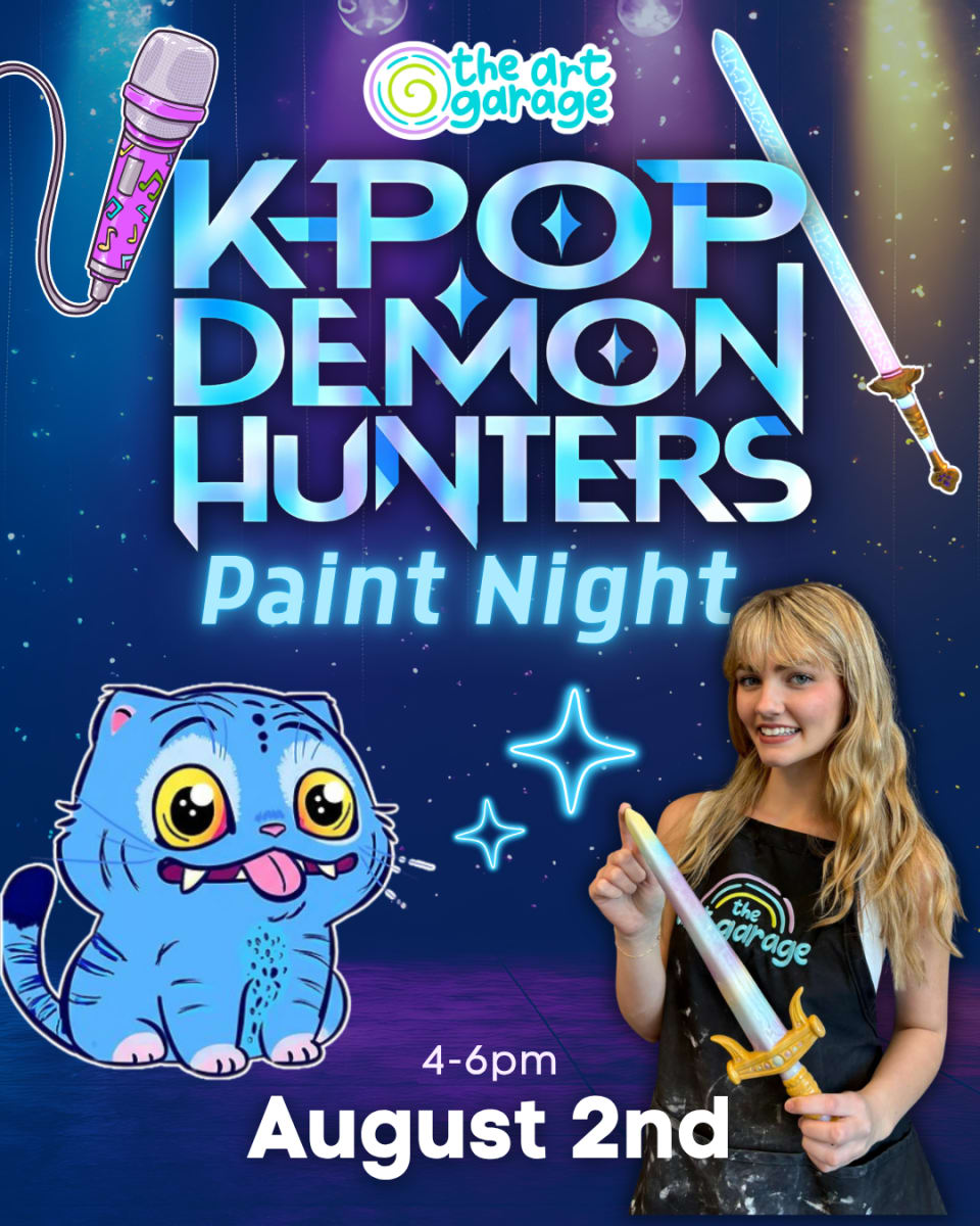K-pop Demon Hunters Family Paint Party Photo