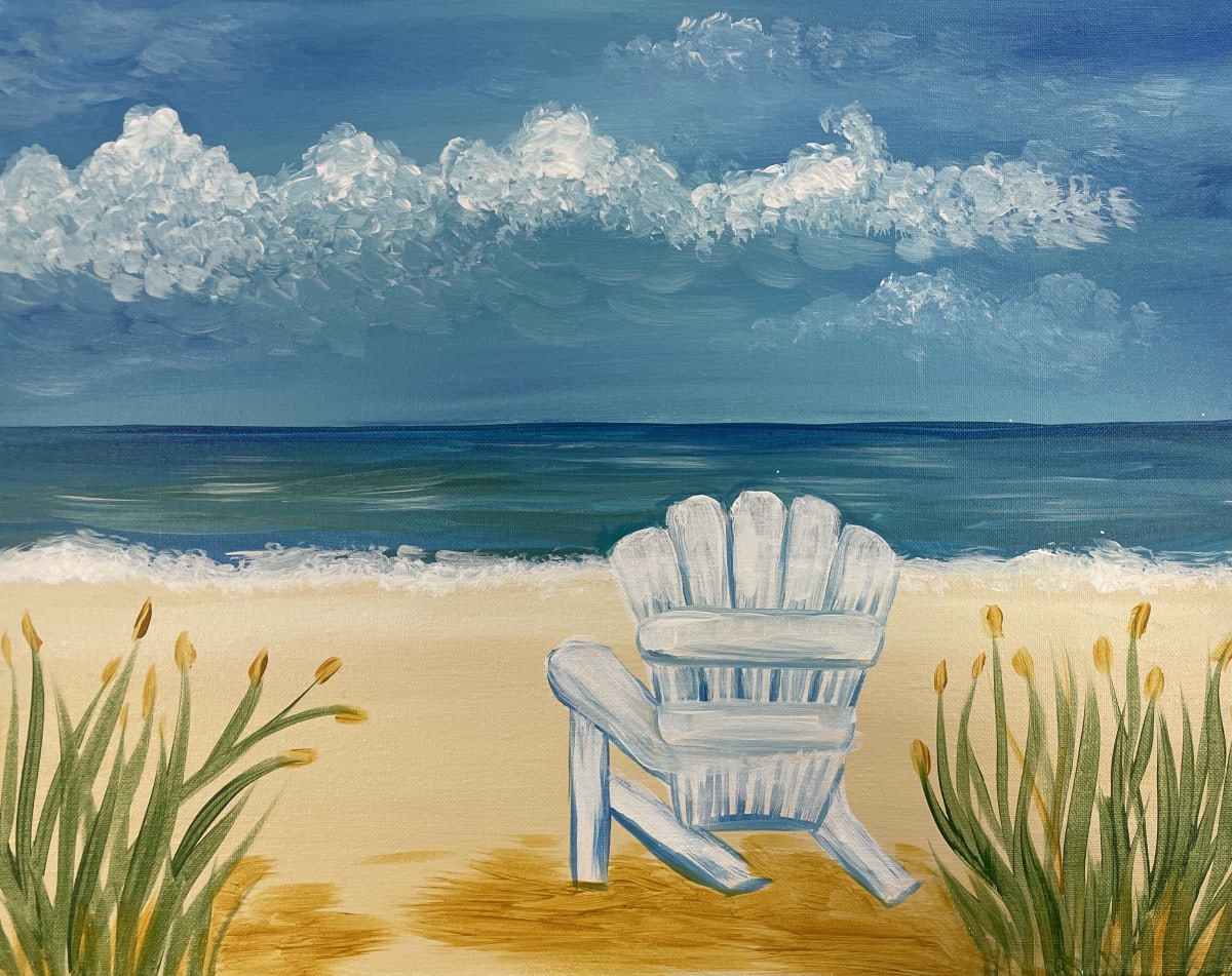 For All Occassions Beach Chair - Canvas Paint & Sip Class Photo