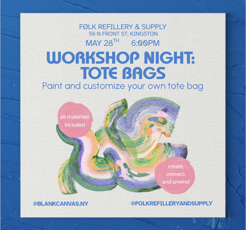 Custom Painted Tote Bag Workshop Photo