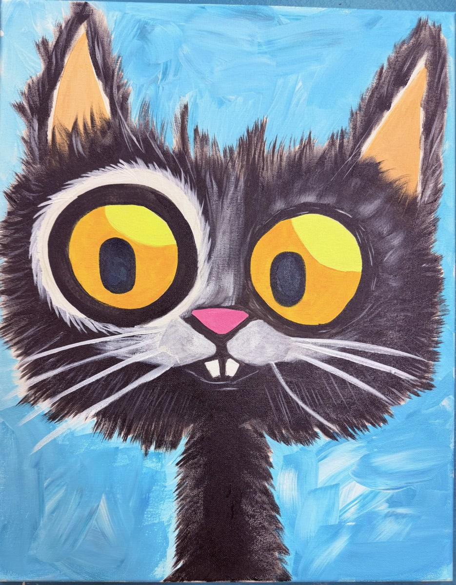 Summer Art Camp: Funny Face Cat Choice 16x20 🐱 Jun29th Photo