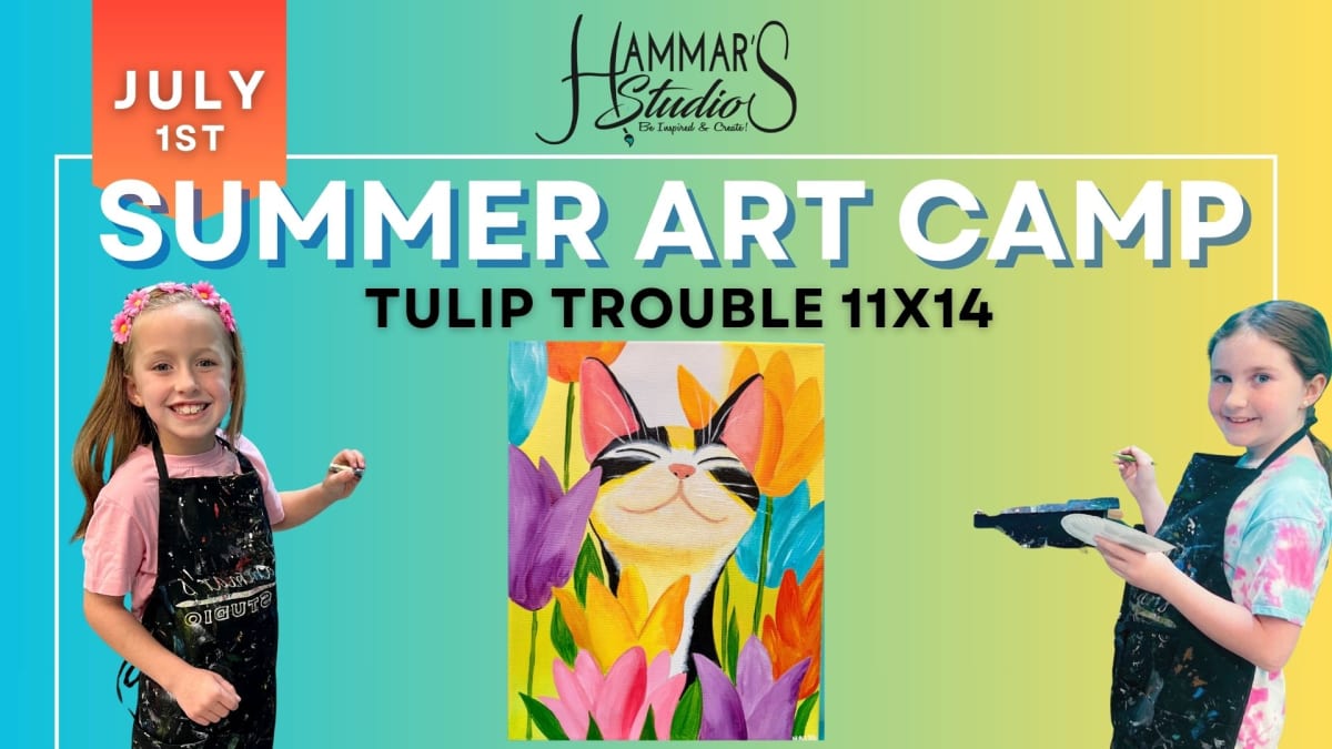 Summer Art Camp: Tulip Trouble 🐱 July 1st Photo