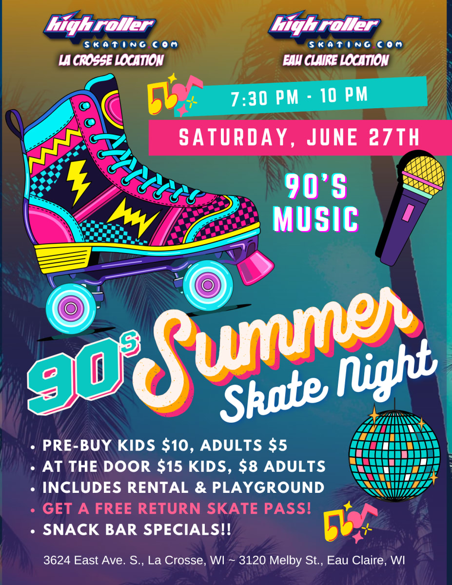 La Crosse - 90s Music Summer Skate Night Ticket to Special Event Photo