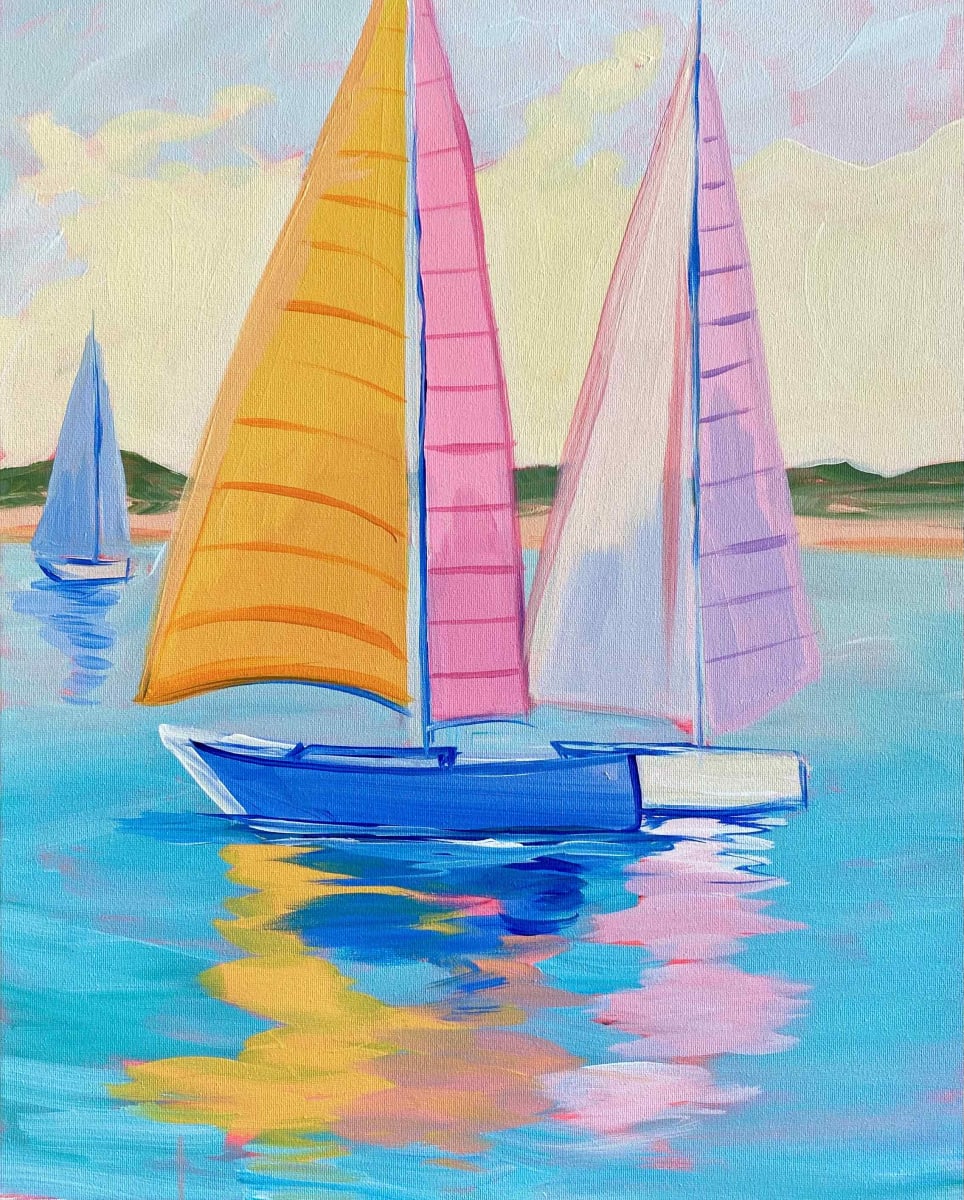 VAN GOGH VINO Sip & Paint - Sherbert Sails Photo