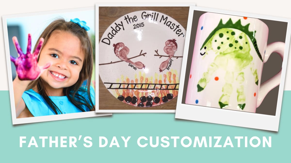 Customized Handprint/ Footprint Pottery Photo