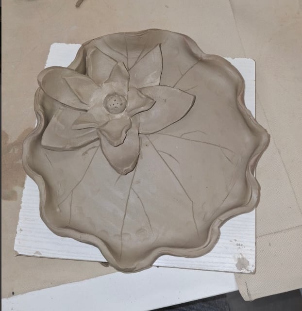 Clay Lily Pad Lotus Dish Photo