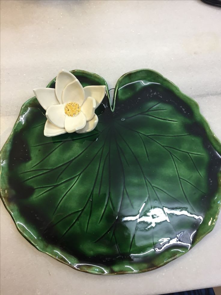 Clay Lily Pad Lotus Dish Photo
