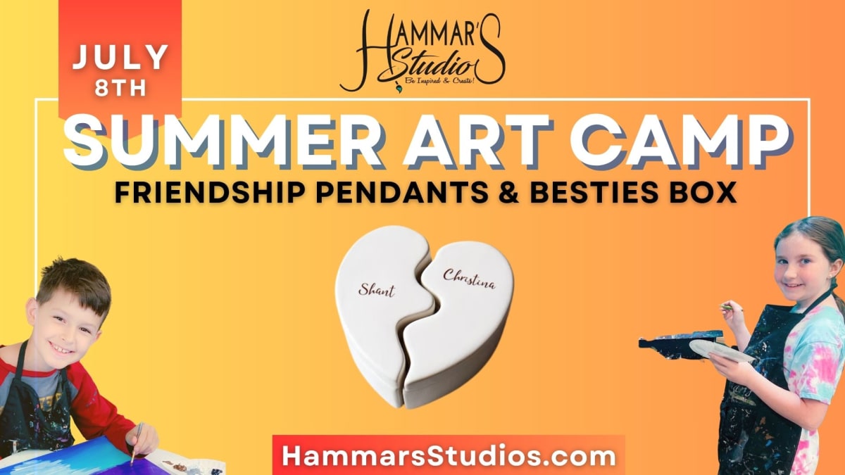 Summer Art Camp:  Friendship Pendants & Besties Box✨🩷 Jul 8th Photo