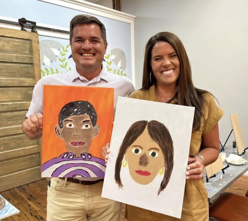 Paint Your Partner (or Bestie) Paint & Sip Photo