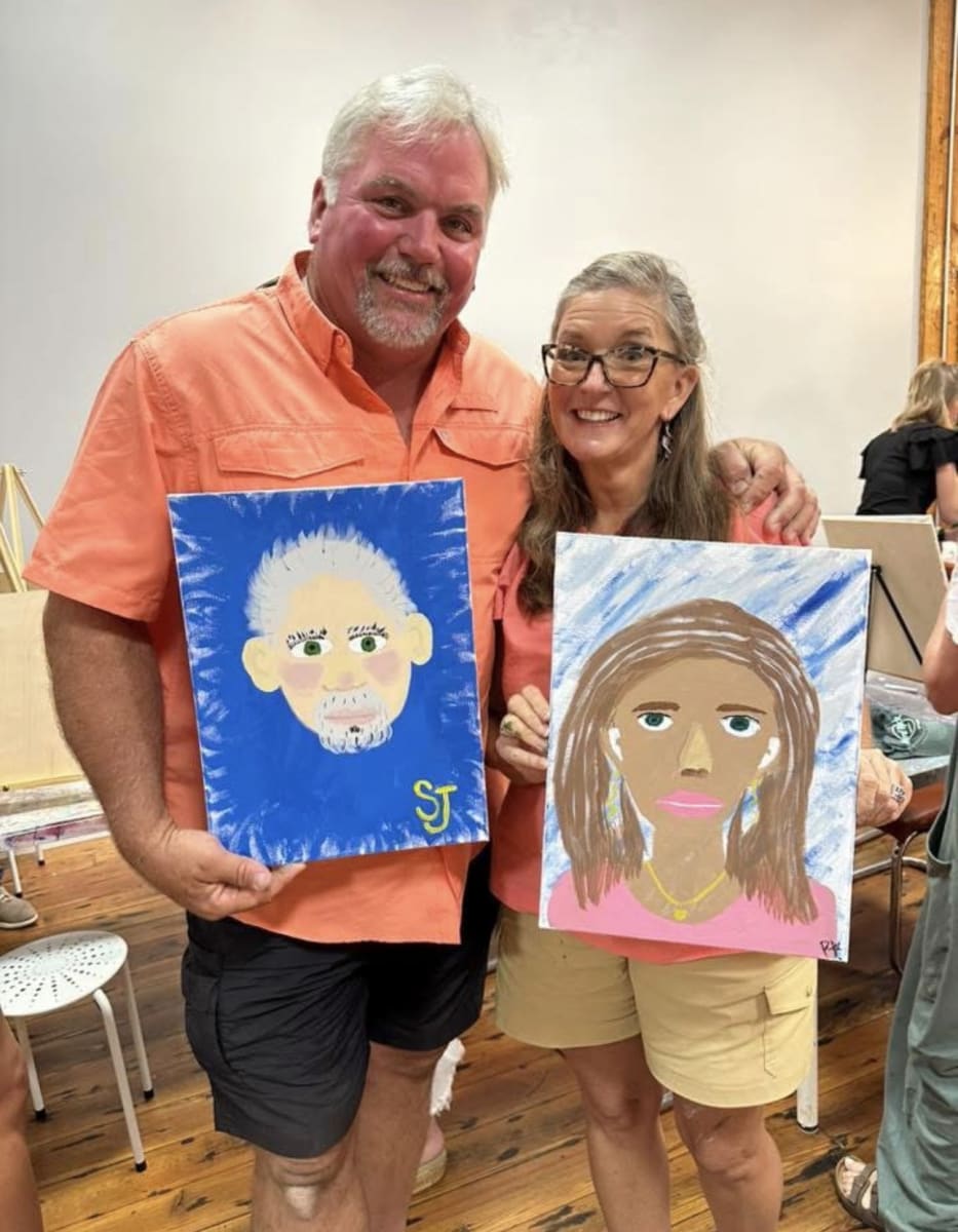 Paint Your Partner (or Bestie) Paint & Sip Photo