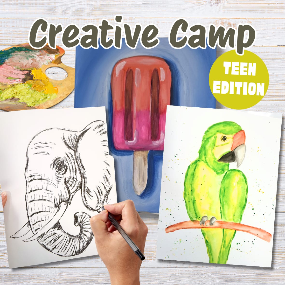 Creative Camp: Teen edition, June 16th, 1-5pm. $75 Photo