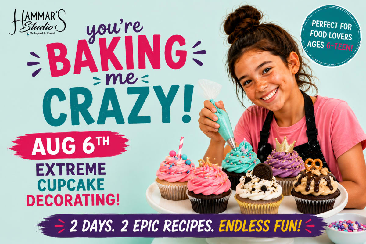 Summer Culinary Camp🔥🧁🎨You're BAKING me CRAZY:EXTREME CUPCAKE DECORATING! 🔥🧁🎨Aug 6th Photo