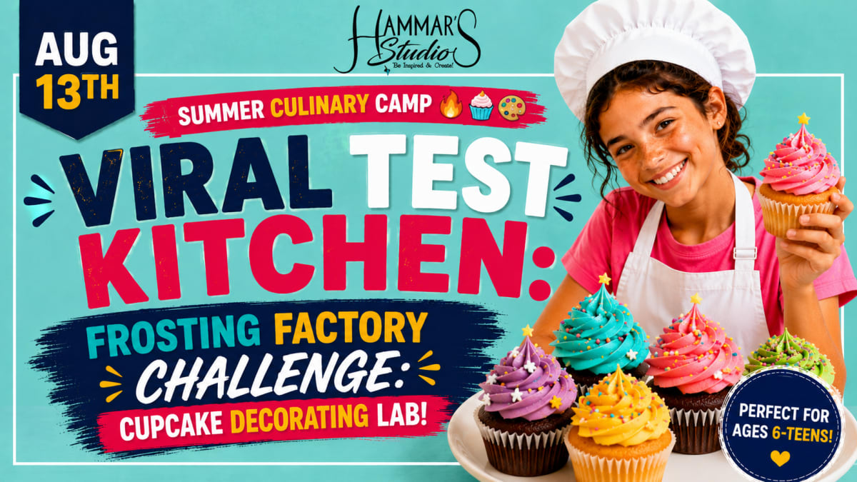 Summer Culinary Camp🔥🧁🎨Viral Test Kitchen: Frosting Factory Challenge: Cupcake Decorating Lab! 🎨🧁Aug 13th Photo