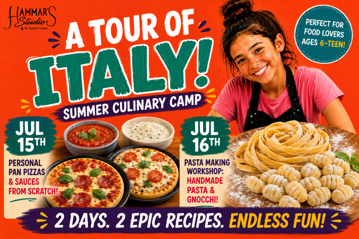 Summer Culinary Camp 🍕✨ A Tour of Italy✨Jul15th & 16th Photo