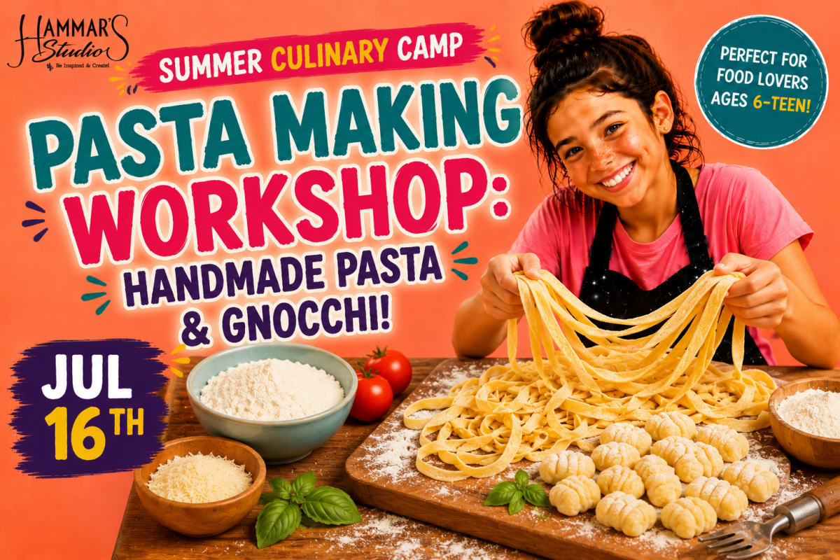 Summer Culinary Camp 🍕✨🍝✨ PASTA MAKING WORKSHOP: Handmade Pasta & Gnocchi! ✨🍝✨Jul16th Photo