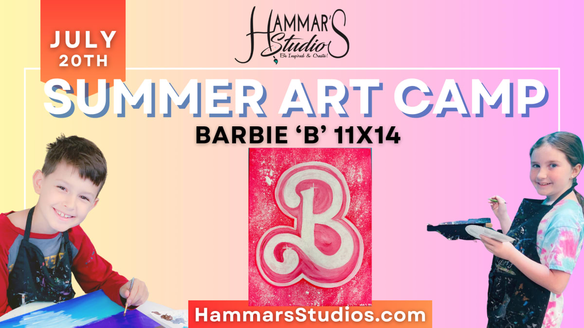 🌈Summer Art Camp: Barbie B 11x14 🌊Jul 20th Photo