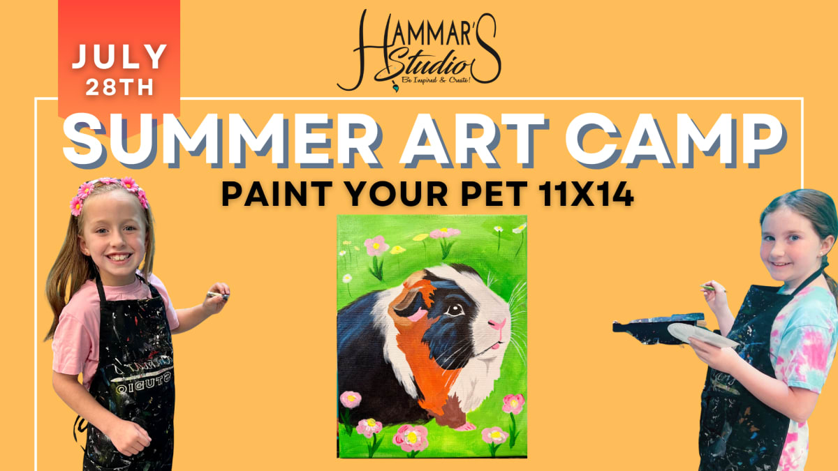 🐾 Summer Art Camp: Paint your Pet 11x14 🦴💖Jul 28th Photo