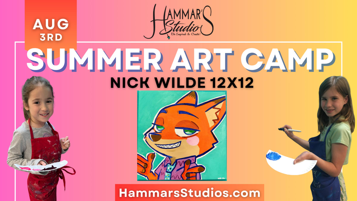 🎥Summer Art Camp : Nick Wilde 12x12 🎬🍿Aug 3rd Photo