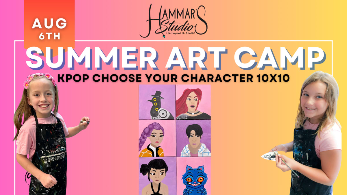 🎥Summer Art Camp : KPOP Characters! 10x10 💖🕺🎶 Aug 6th Photo