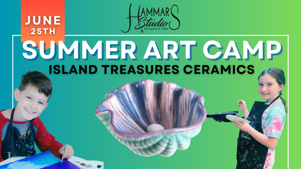 Summer Art Camp: Beach Treasures: Choose your own Seashell Ceramic! Jun 25th Photo