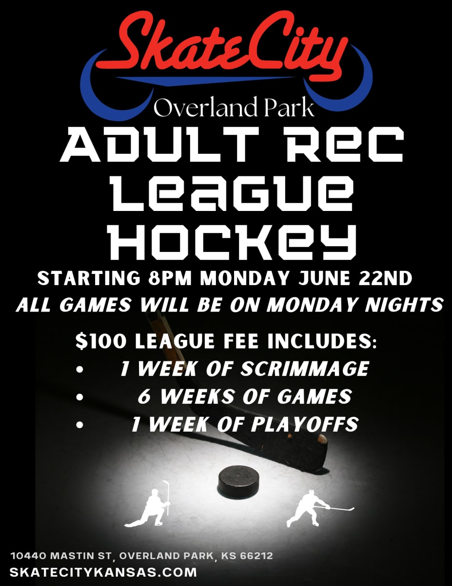 June 22nd 2026, Overland Park Adult Roller Hockey Rec League Photo