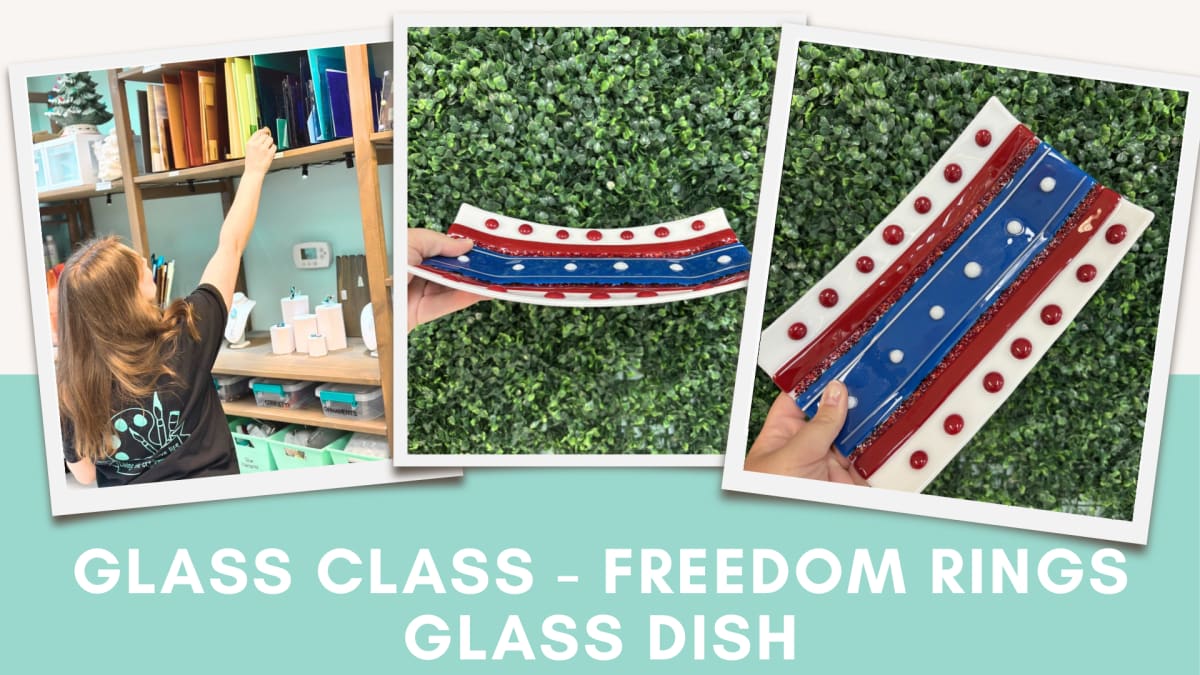 Fused Glass Freedom Rings Glass Dish Photo